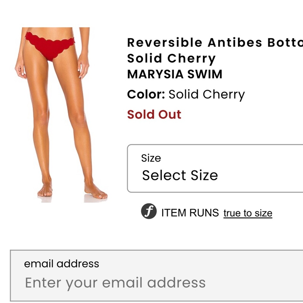 Marysia Swim Reversible Antibes Bottom - Solid Cherry